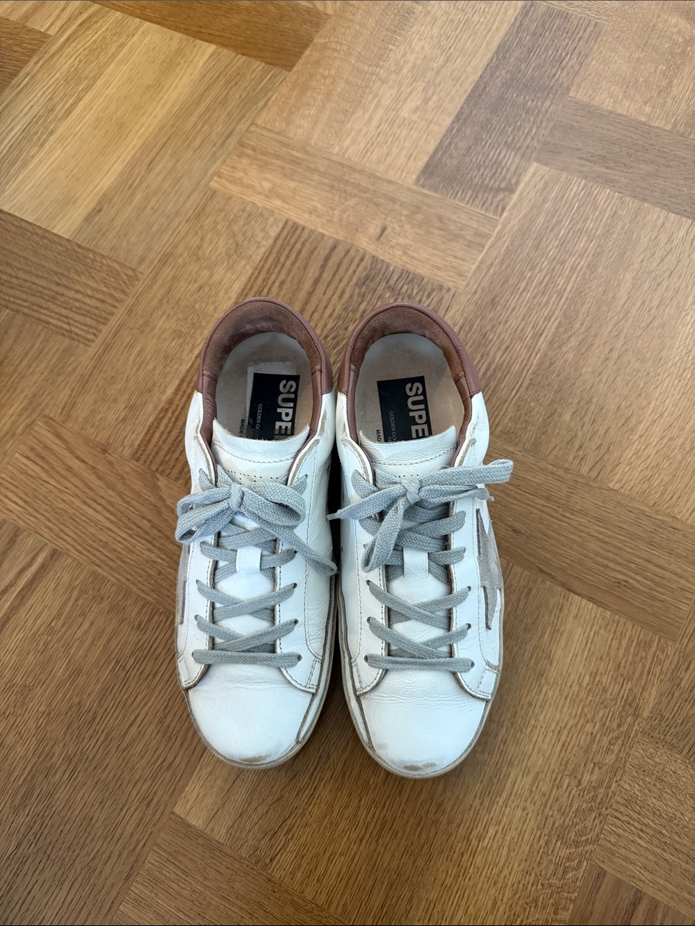 Golden Goose Super Star Low-Top White Leather Sneakers size 35/5 - Picture 6 of 6